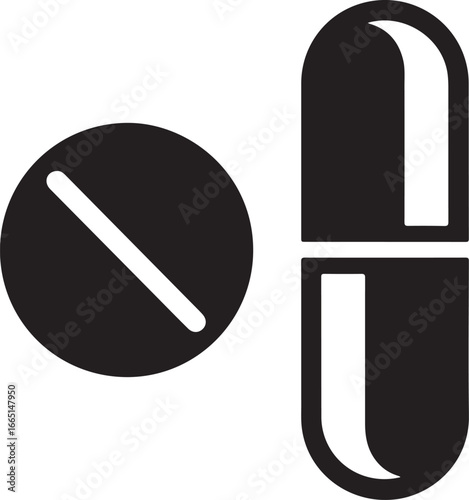 Round pill capsule medical treatment medicine health