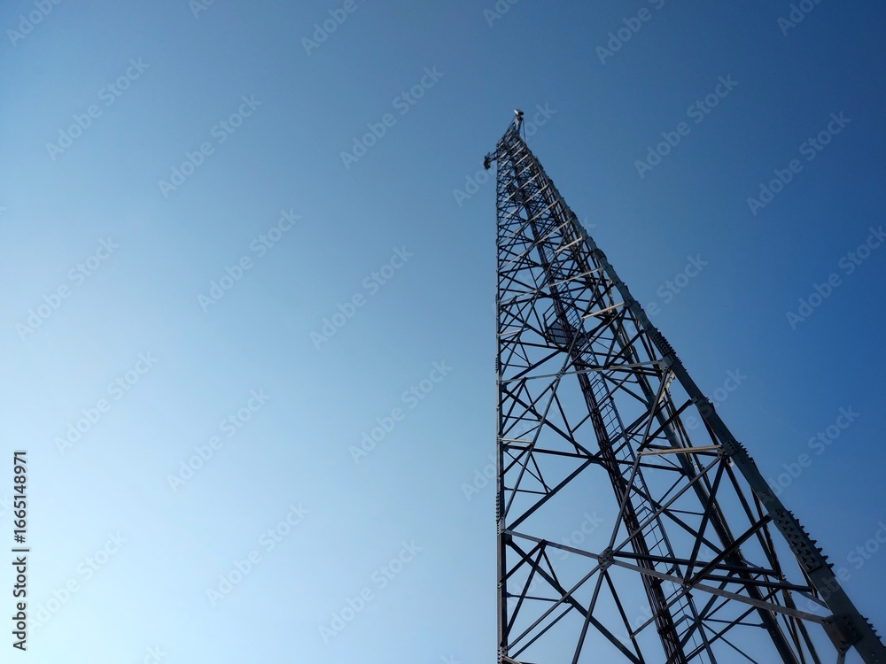telecommunication tower in the sky telecommunication tower in the sky