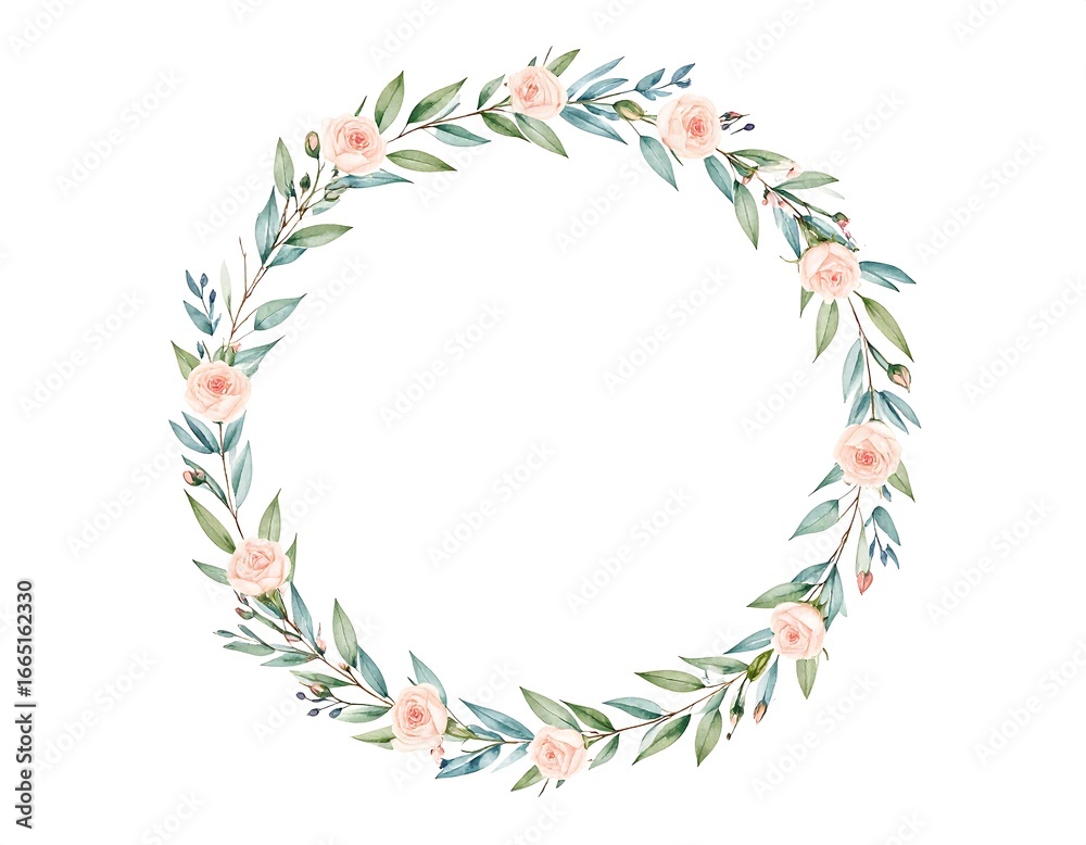 Obraz premium Delicate floral wreath