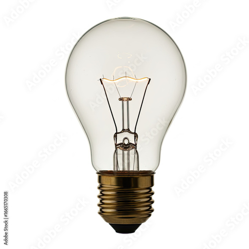 Glowing Light Bulb Isolated On White Background