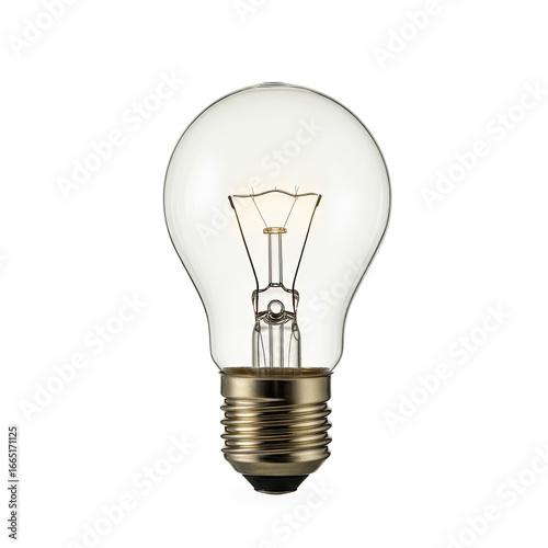 Glowing Light Bulb Isolated On White Background