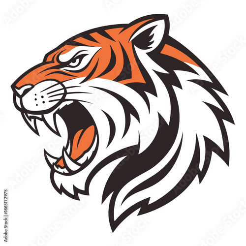 Wallpaper Mural Tiger Mascot Logo Vector - Transparent PNG Torontodigital.ca