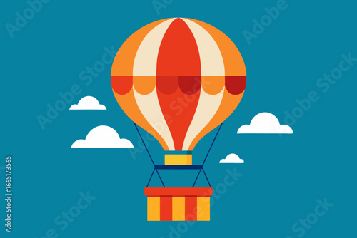 hot air balloon with banner