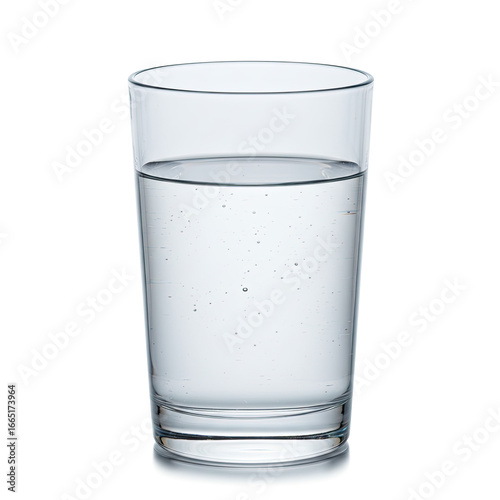 Clear Glass Of Water  On White Background