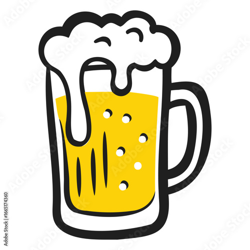 Beer Glass and Craft Beer Vector Design