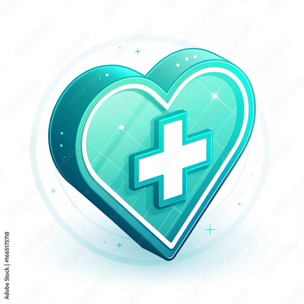Fototapeta premium heart with cross