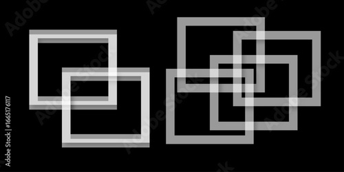 Abstract white lines on black background. luxury white geometric random lines with pattern. Modern white transparent material in triangle and squares shapes. abstract background vector illustration.