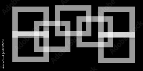 Abstract white lines on black background. luxury white geometric random lines with pattern. Modern white transparent material in triangle and squares shapes. abstract background vector illustration.
