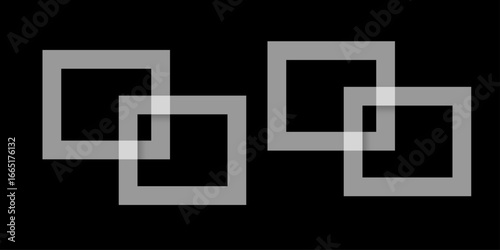 Abstract white lines on black background. luxury white geometric random lines with pattern. Modern white transparent material in triangle and squares shapes. abstract background vector illustration.