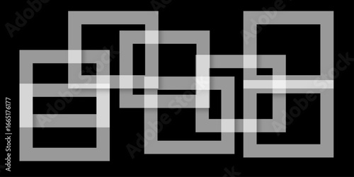 Abstract white lines on black background. luxury white geometric random lines with pattern. Modern white transparent material in triangle and squares shapes. abstract background vector illustration.