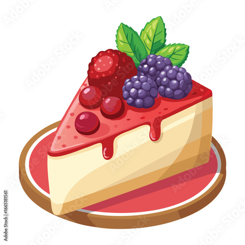 Cheesecake and Sweet Dessert Vector Design