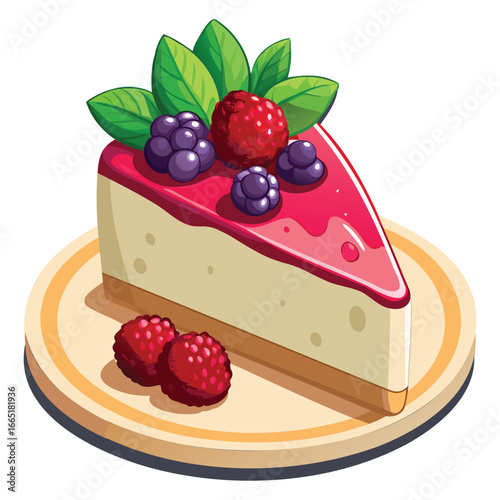 Cheesecake and Sweet Dessert Vector Design