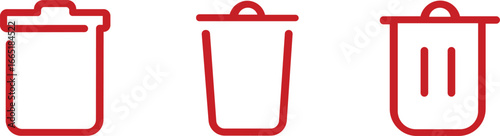 Delete Icon Set. trash bin icon set. trash can icon. Garbage Can Icons - Multi Series. Recycle Bin Icon. Vector Illustration !