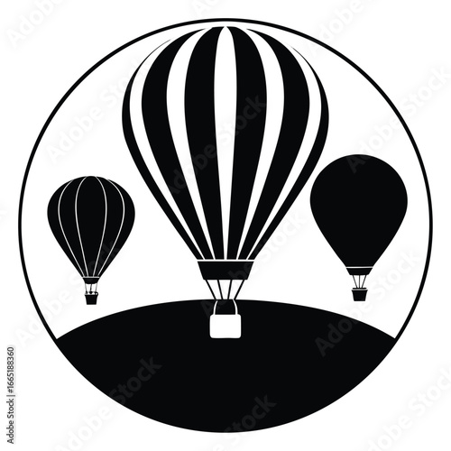 hot air balloon vector illustration