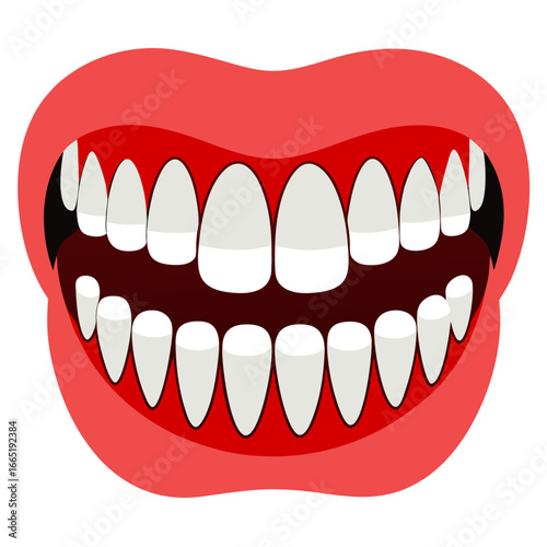Healthy, vibrant teeth displayed in a bright, open smile, perfect for dental health, cosmetic dentistry, oral hygiene, and advertising campaigns, capturing a feeling of confidence.