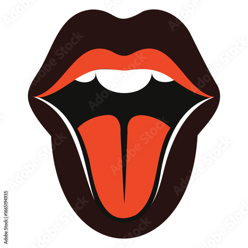 Human Tongue and Oral Anatomy Vector Design