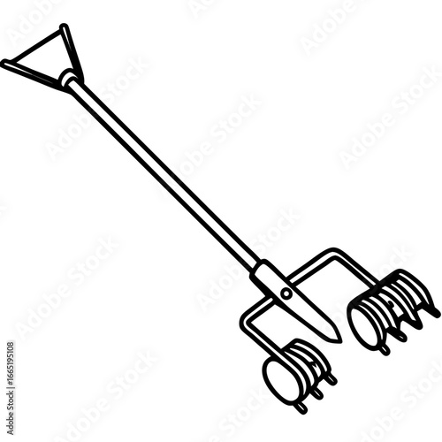 Manual Cultivator Vector