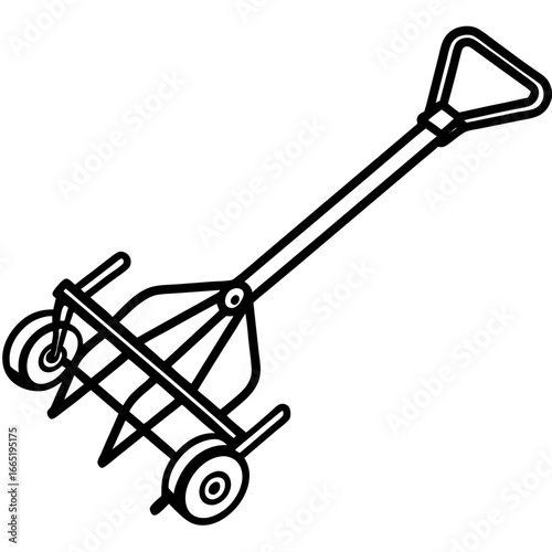 Manual Cultivator Vector