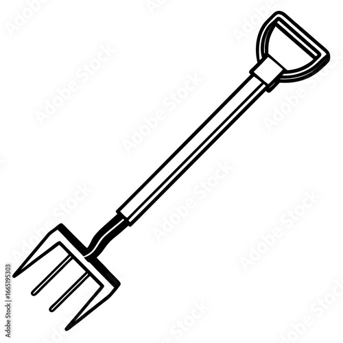 Manual Cultivator Vector