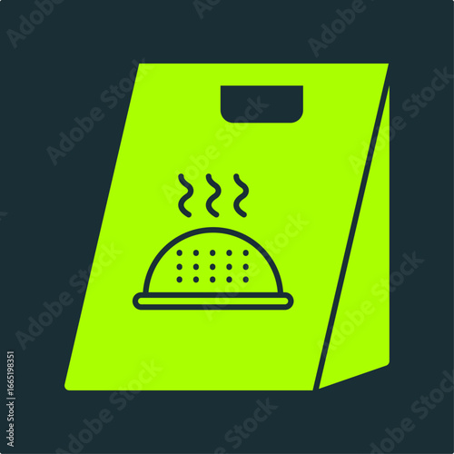 Take away trendy useful vector Illustration design lovely colorful green background