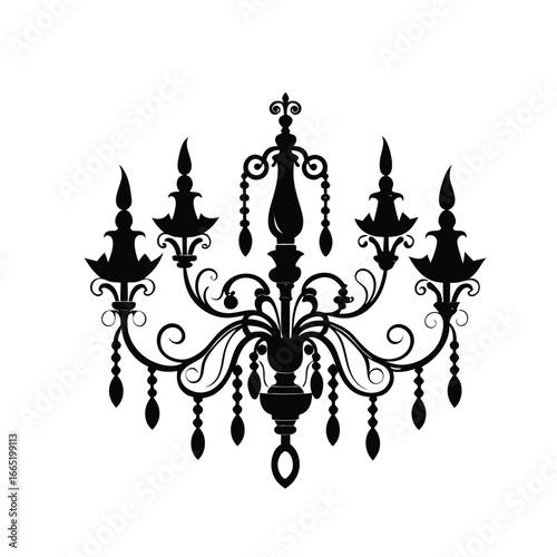 vintage chandelier vector illustration