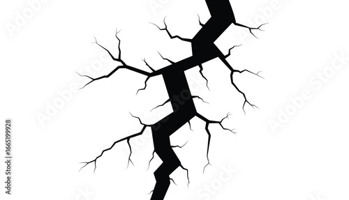 Dramatic crack illustration, perfect for adding a sense of tension or danger to your project design