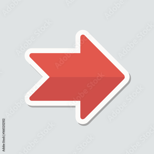 A red arrow pointing to the right direction, a symbol for navigation, progress, and choice, perfect for web design, user interface, and graphic elements around 180 characters