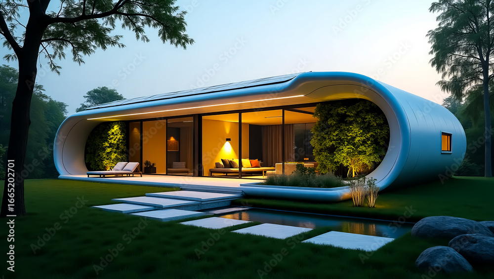 custom made wallpaper toronto digitalFuturistic Eco-Home Sustainable Living in Modern Architecture and Landscape Design