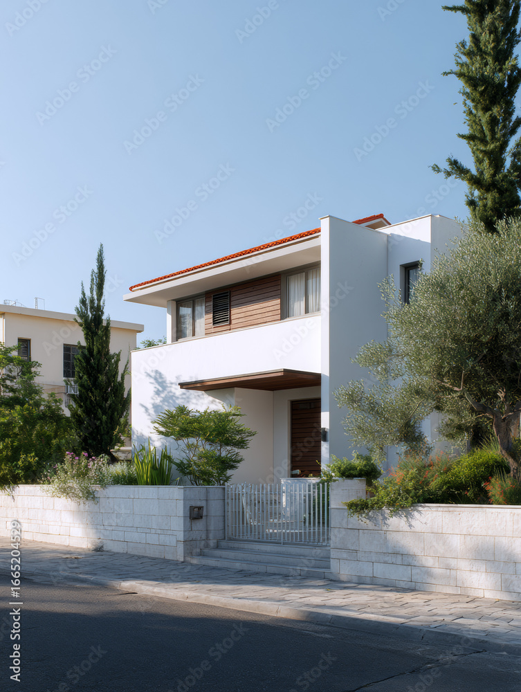 Fototapeta premium Modern Minimalist House Contemporary Architecture Design 
