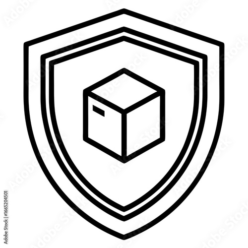 Secure package delivery icon