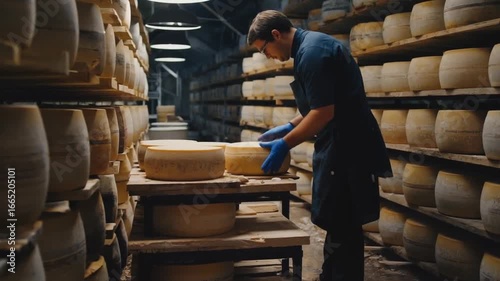 Italian Parmesan factory.