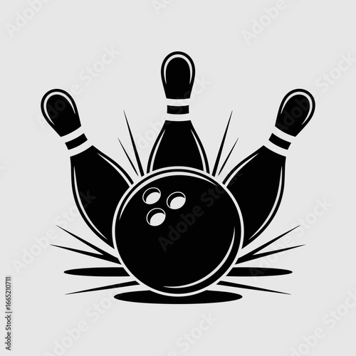 bowling ball and pins