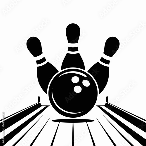bowling ball and pins
