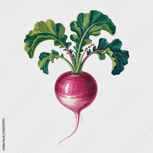 radish isolated on white
