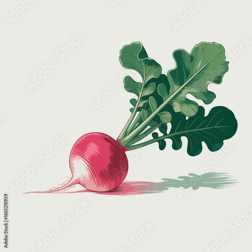 red radish isolated on white