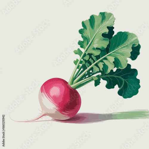 red radish isolated on white