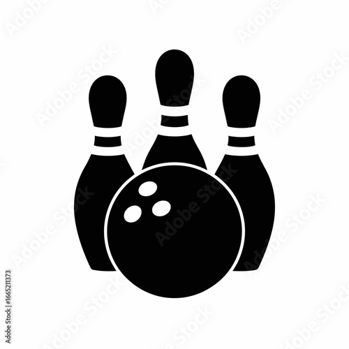 bowling ball and pins