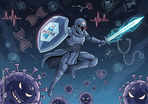 The Vaccine Knight A Defender Against Viral Threats