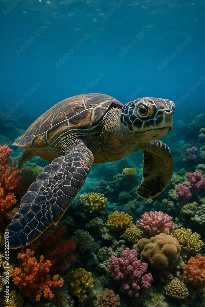 Fototapeta premium Vigilant Sea Turtle