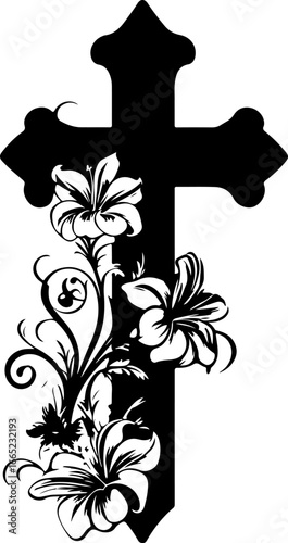 Floral Vine on Trellis  Vector  graphics art