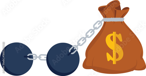 The money is chained to the weight. currency appreciation

