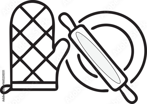 Home Baking and Cooking Tools Icon | Kitchenware and Baking Accessories | Baking Tools Icon