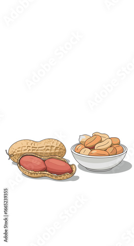 Delicious roasted peanuts a healthy snack packed with protein and nutrients for a quick energy boost