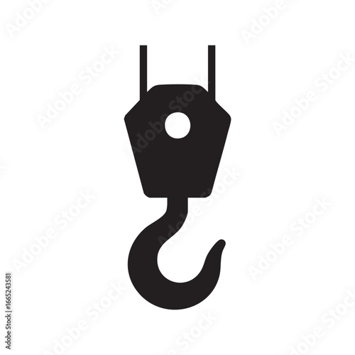 Crane hook isolated on white