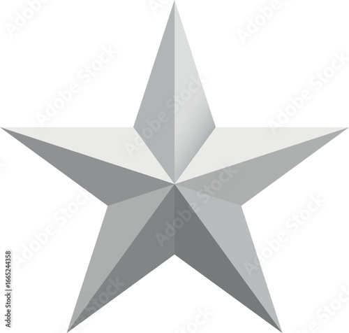 Black and White star. Golden Christmas star isolated on white background. Nice illustration of a 3d look Black and White star on white background. Star vector collection.