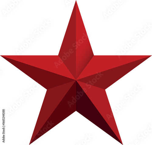 Red star. Green Christmas star isolated on white background. Nice illustration of a 3d look Red star on white background. Star vector collection.
