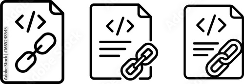 Smart contract document outline vector