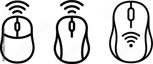 Wireless mouse outline vector