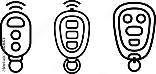 Key fob electronic remote outline vector