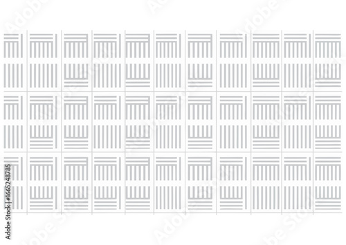 Abstract horizontal lines and ellipses pattern on white background for minimalistic design and copy space